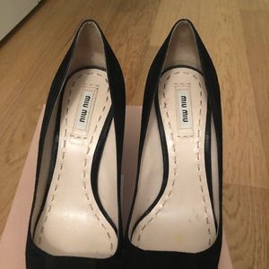 Miu Miu Calzature Donna Black Suede Heels